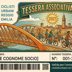 Tessera associativa Ciclisti Urbani Reggio Emilia 2027